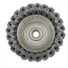 Щетка для УШМ, 75 мм, М14, чашка, крученая металлическая проволока Сибртех - изображение 7