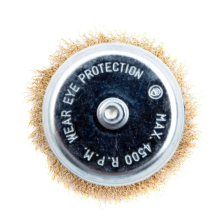 Щетка для дрели, 75 мм, чашка со шпилькой, латунированная витая проволока Matrix - изображение 6