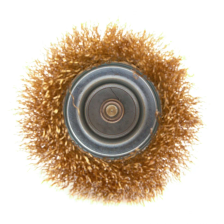 Щетка для дрели, 75 мм, чашка со шпилькой, латунированная витая проволока Matrix - изображение 7