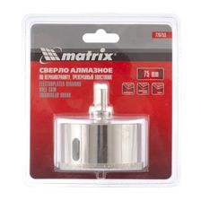 Сверло алмазное по керамограниту, 75х67 мм, трехгранный хвостовик Matrix - изображение 7