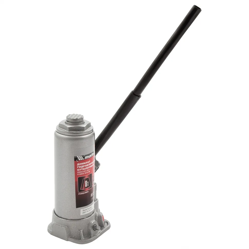 Домкрат гидравлический бутылочный, 8 т, высота подъема 230-457 мм Matrix - изображение 6