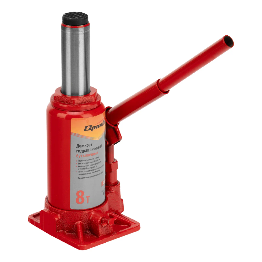 Домкрат гидравлический бутылочный 8 т, h подъема 180-350 мм Sparta Compact - изображение 2