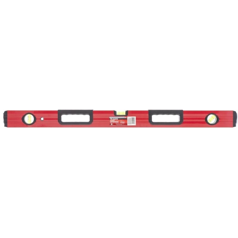 Уровень алюминиевый, 800 мм, фрезерованный, 3 глазка, две эргономичные ручки Matrix