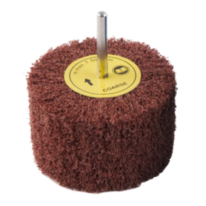 Абразивный шлифовальный валик на нетканевой основе с шпинделем 80x50x6 мм грубое зерно