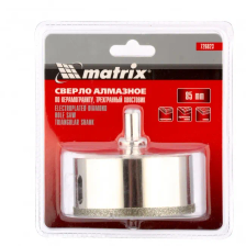 Сверло алмазное по керамограниту, 85х67 мм, трехгранный хвостовик Matrix - изображение 6