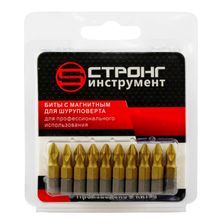 стп-931 Бита магнитная STRONG Tin PH2х25А (10шт в упак) - изображение 2