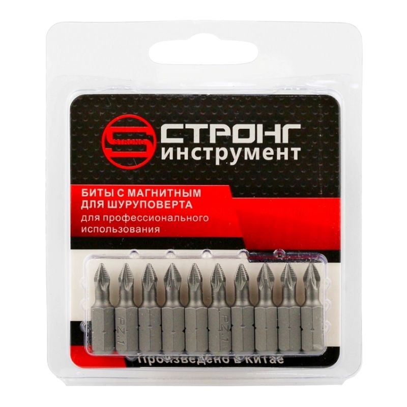 стп-932 Бита магнитная STRONG РZ1х25 (10шт. в упак)