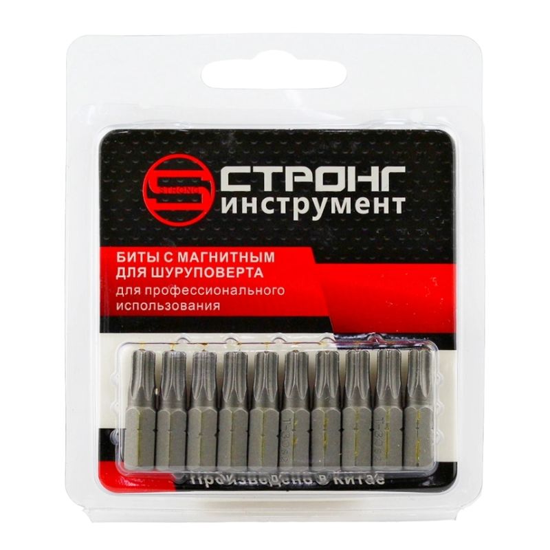 стп-951 Бита магнитная STRONG TORX Т30х25 (10шт. в упак)