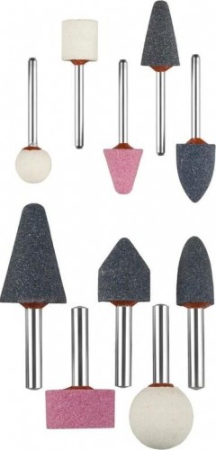 Абразивные шарошки-насадки ЗУБР Мастер для гравера и дрели d 3,2мм, d 6мм 35998-H10