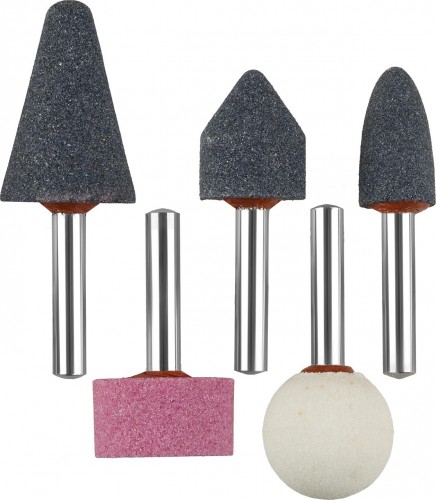 Абразивные шарошки-насадки ЗУБР Мастер для дрели, хвостовик d 6мм, 5 пред. 35994-H5