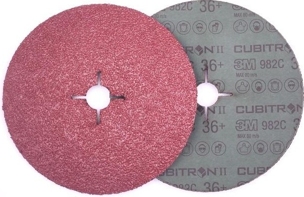 Абразивный круг 3M Cubitron – II 55073 фибровый 982с, 125 ммх22 мм, 36+, (re-packed) 3 шт 7000028191