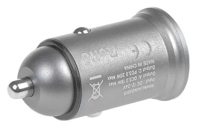 Адаптер автомобильный в прикуриватель ARNEZI A0603015 20W USB-A (QC3.0) + Type-C (PD 3.0) 12-24V - изображение 2