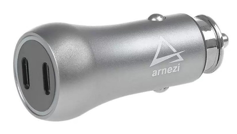 Адаптер автомобильный в прикуриватель ARNEZI A0603018 40W 2xType-C (PD 3.0) 12-24V