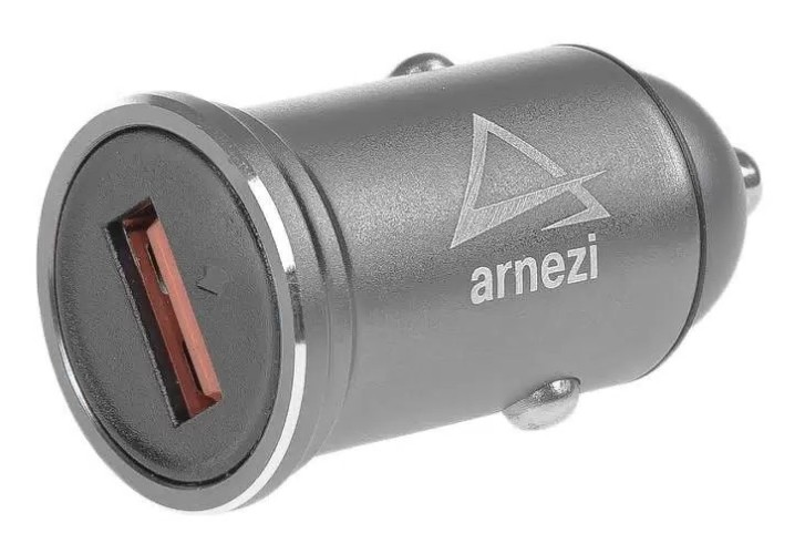 Адаптер автомобильный в прикуриватель ARNEZI A0603019 40W 2хUSB-A 3.1а (QC3.0) + Type-C 9PD 3.0) 12-24V