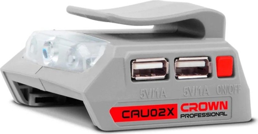 Адаптер для аккумуляторов Crown 20В Li-ion  2хUSB CAU02X