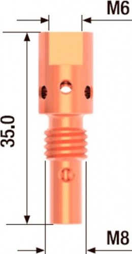 Адаптер  контактного наконечника FUBAG  M6х35 мм (2шт) FB.TA.M6.35