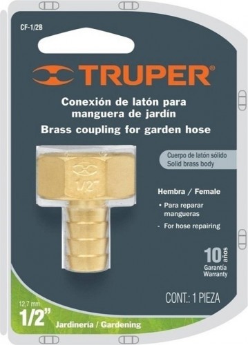 Адаптер латунный TRUPER CF-1/2B 1/2" 12700 12700 - изображение 2
