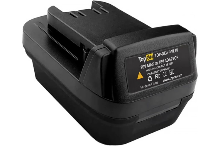 Адаптер-переходник TopON TOP-DEW-MIL18 DeWALT 18V/20V для Milwaukee 18V
