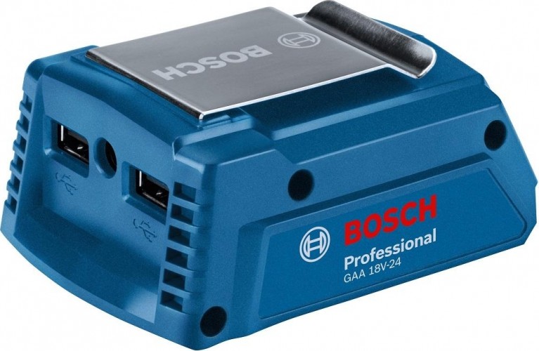 Адаптер питания для аккумулятора  BOSCH GAA 18V-24  USB 2x1.2Ач 1600A00J61