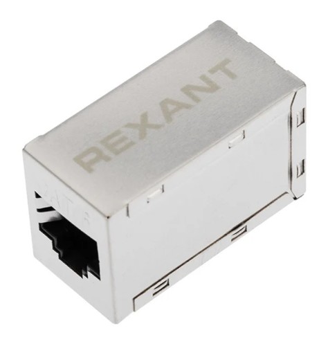 Адаптер проходной REXANT 03-0109 RJ-45(8P8C) FTP, CAT 6, (гнездо-гнездо)