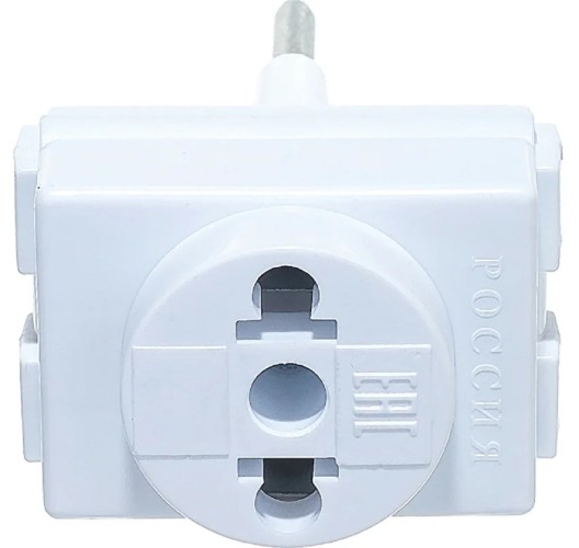 Адаптер сетевой REXANT 11-1065 с Евро A/F на тонкую вилку C1 "Козья ножка" - изображение 5