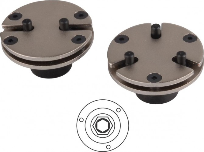 Адаптеры для утапливания поршней тормоз. цилиндра МАСТАК 102-01003 к набору 102-00007C, 102-00011C