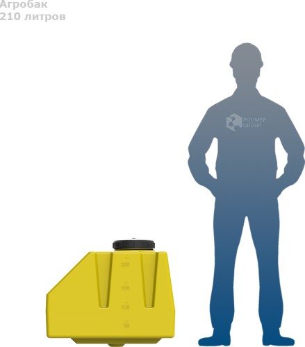 Агробак POLIMER GROUP TAK210S7 210 л, крышка с клапаном - изображение 3