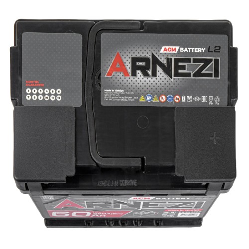 Аккумулятор ARNEZI AGM Start-stop 60 A/ч обратная R(+) 242x175x190 L2 EN 680 A E4040600 - изображение 3