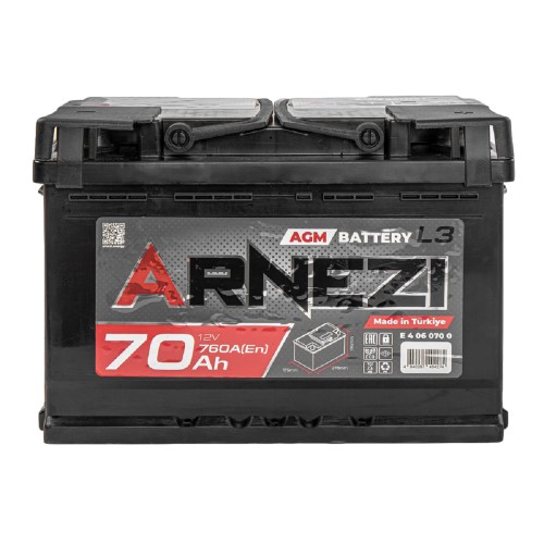 Аккумулятор ARNEZI AGM Start-stop 70 А/ч обратная R(+) 278x175x190 L3 EN 760 А E4060700 - изображение 2