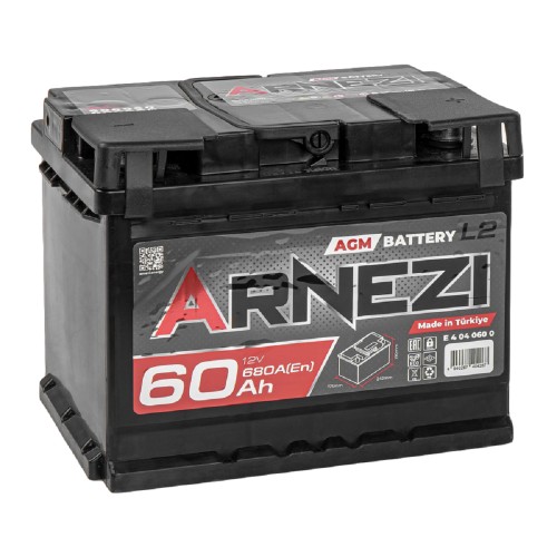 Аккумулятор ARNEZI AGM Start-stop 60 A/ч обратная R(+) 242x175x190 L2 EN 680 A E4040600