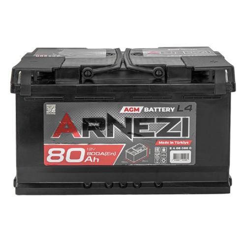 Аккумулятор ARNEZI AGM Start-stop 80 А/ч обратная R(+) 315x175x190 L4 EN 800 А E4080800 - изображение 2