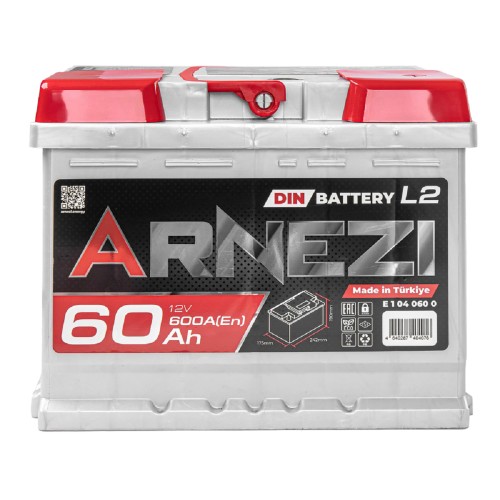 Аккумулятор ARNEZI DIN SMF 60 A/ч обратная R(+) 242x175x190 L2 EN 600 A E1040600 - изображение 2