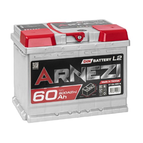Аккумулятор ARNEZI DIN SMF 60 A/ч обратная R(+) 242x175x190 L2 EN 600 A E1040600