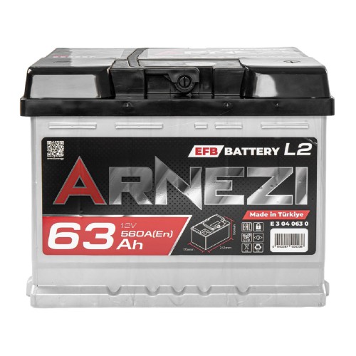 Аккумулятор ARNEZI EFB Start-stop 63 A/ч обратная R(+) 242x175x190 l2 EN 560 A E3040630 - изображение 2