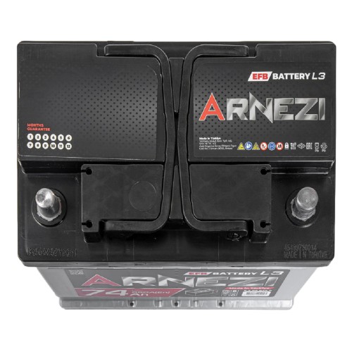 Аккумулятор ARNEZI EFB Start-stop 74 A/ч обратная R(+) 278x175x190 L3 EN 650 A E3060740 - изображение 3