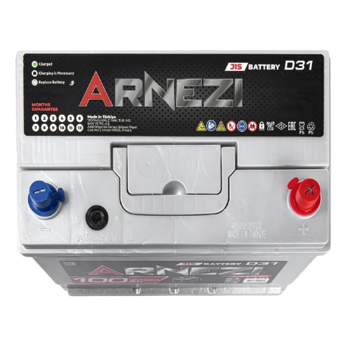 Аккумулятор ARNEZI JIS SMF 100 A/ч обратная R(+) 306x176x225 D31 EN 820 A E1191000 - изображение 3