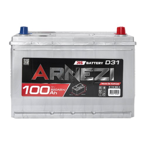 Аккумулятор ARNEZI JIS SMF 100 A/ч обратная R(+) 306x176x225 D31 EN 820 A E1191000 - изображение 2