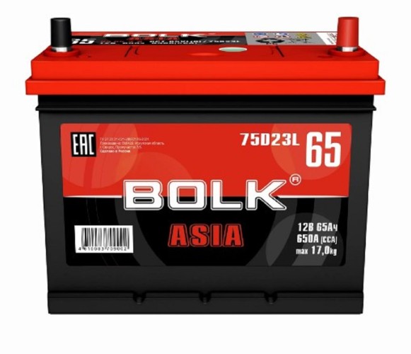 Аккумулятор BOLK BA 65-3-R обратная полярность