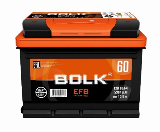 Аккумулятор BOLK BEFB 60-3-L прямая полярность