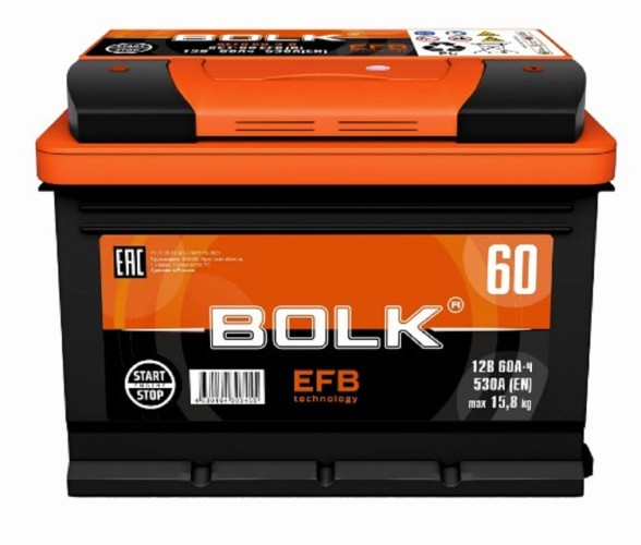 Аккумулятор BOLK BEFB 60-3-R обратная полярность