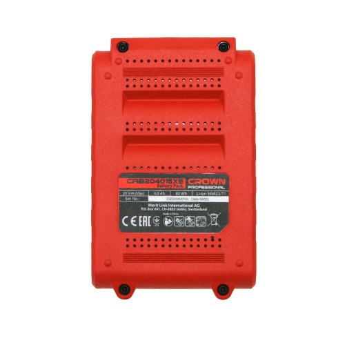 Аккумулятор Crown 20.0В 4,0 Ач Li-ion CAB204015XE cb - изображение 5