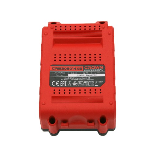 Аккумулятор Crown 20.0В 5,0 Ач Li-ion CAB205014XE - изображение 3