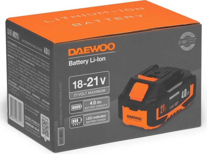 Аккумулятор DAEWOO DABT 4021Li 21В 4,0ач DABT 4021Li (18650) - изображение 4