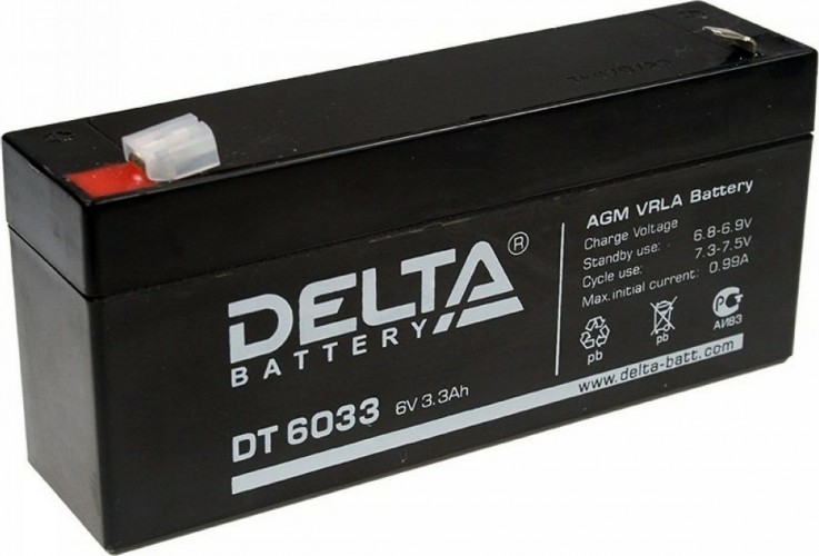 Аккумулятор Delta DT 6033 (125мм) DT 6033 (125мм)