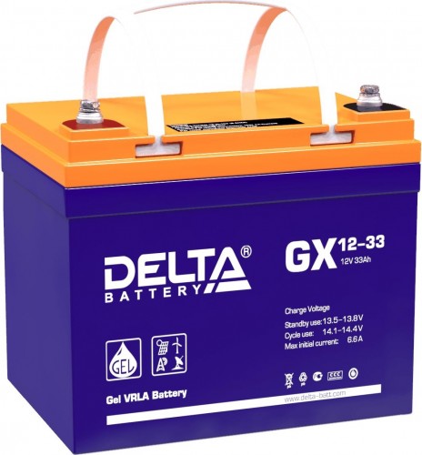 Аккумулятор Delta GX 12-33 (GEL)