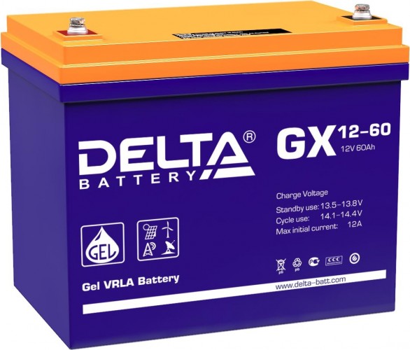Аккумулятор Delta GX 12-60 (GEL)