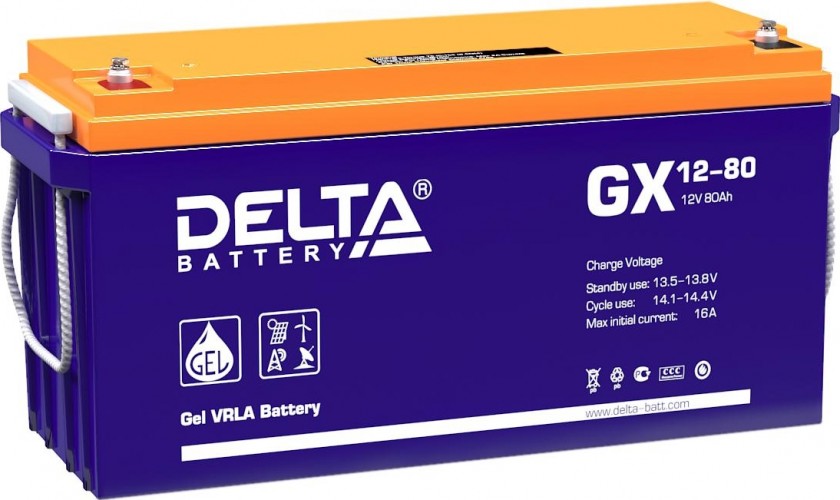 Аккумулятор Delta GX 12-80 (GEL)