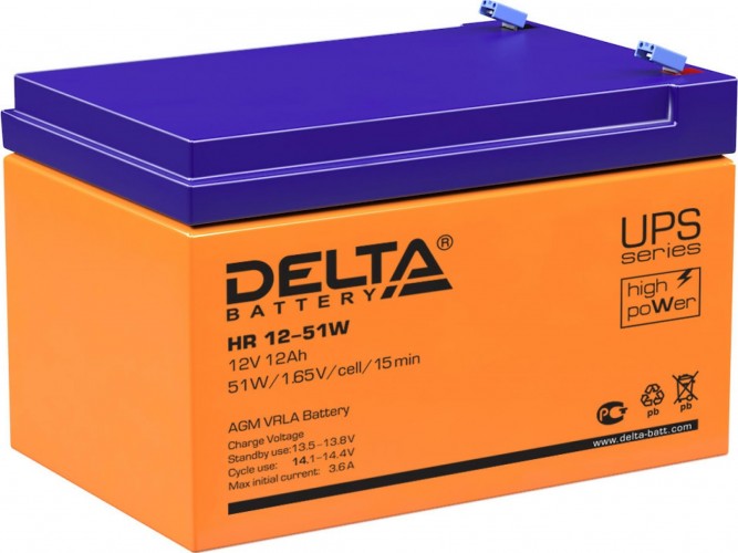 Аккумулятор Delta HR 12-51 W