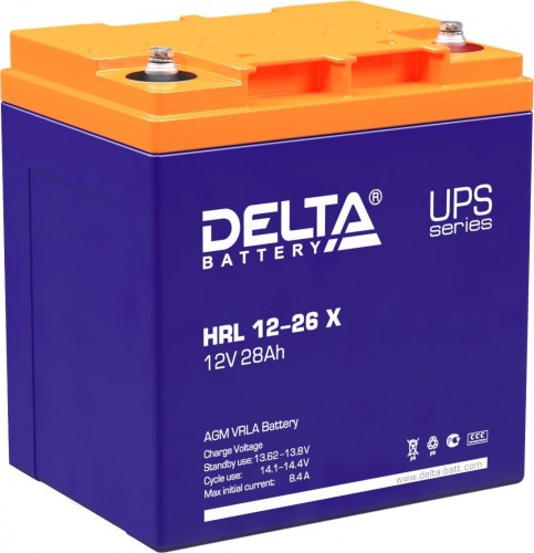 Аккумулятор Delta HRL 12-26 X