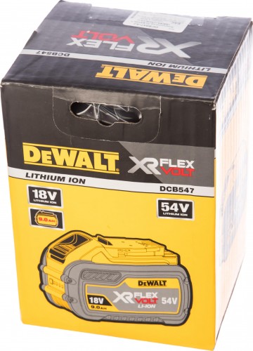 Аккумулятор DeWALT 54/18V XR 9.0 Ач Li-Ion  (DCB547-G) FLEXVOLT DCB547G-XJ - изображение 4